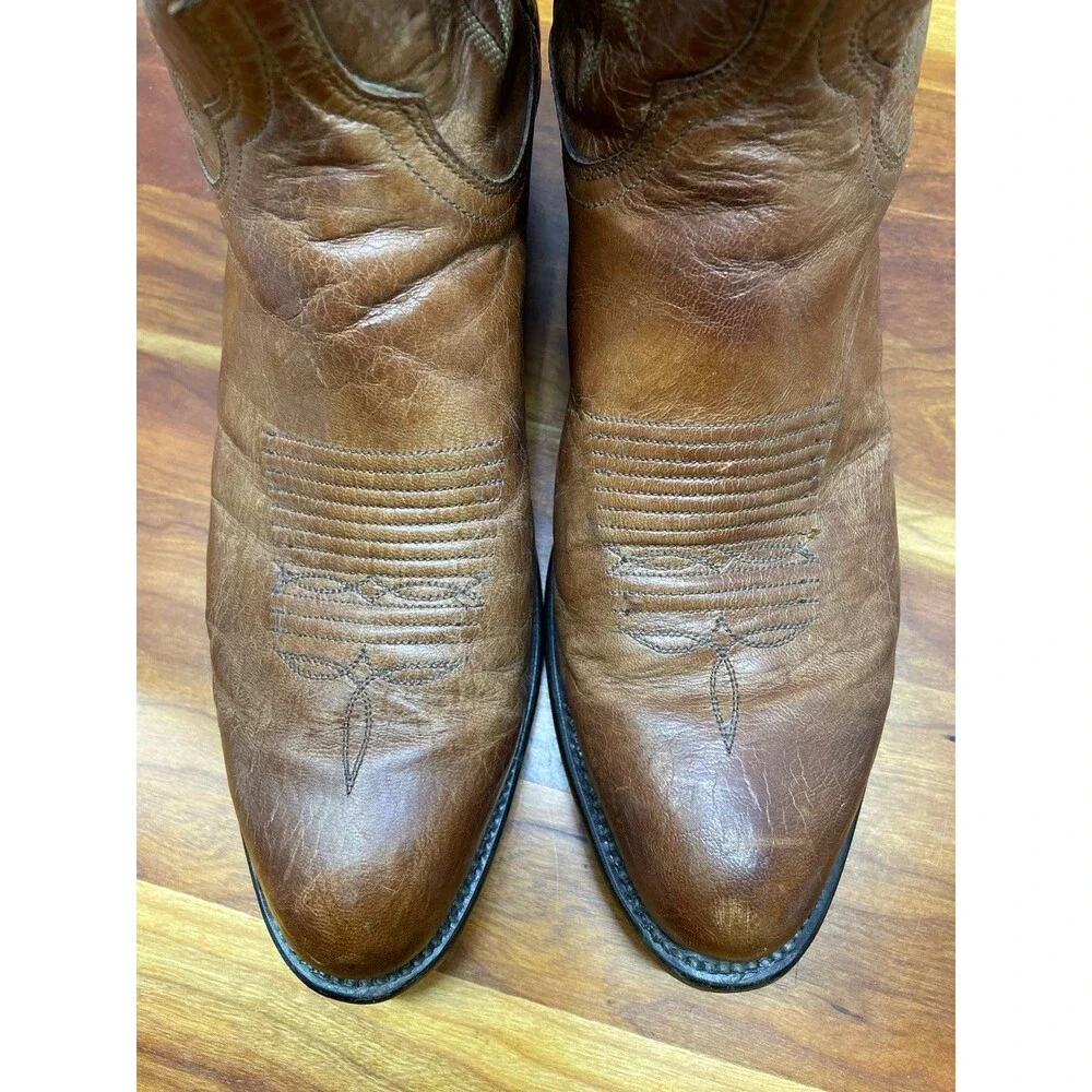 Lucchese Crayton burnished mad dog goat leather western boot 10.5
